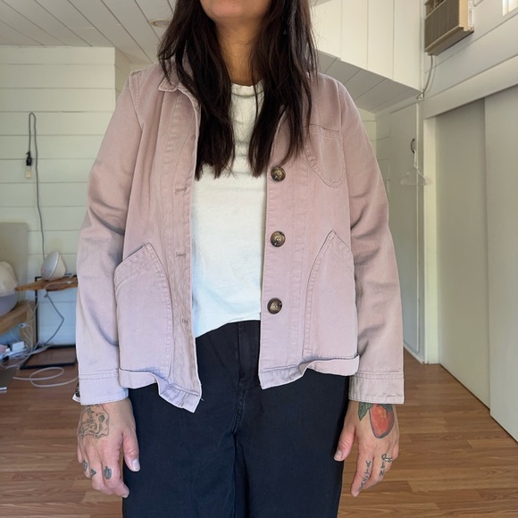 MOD REF Chore Coat size M in mauve - Picture 2 of 5